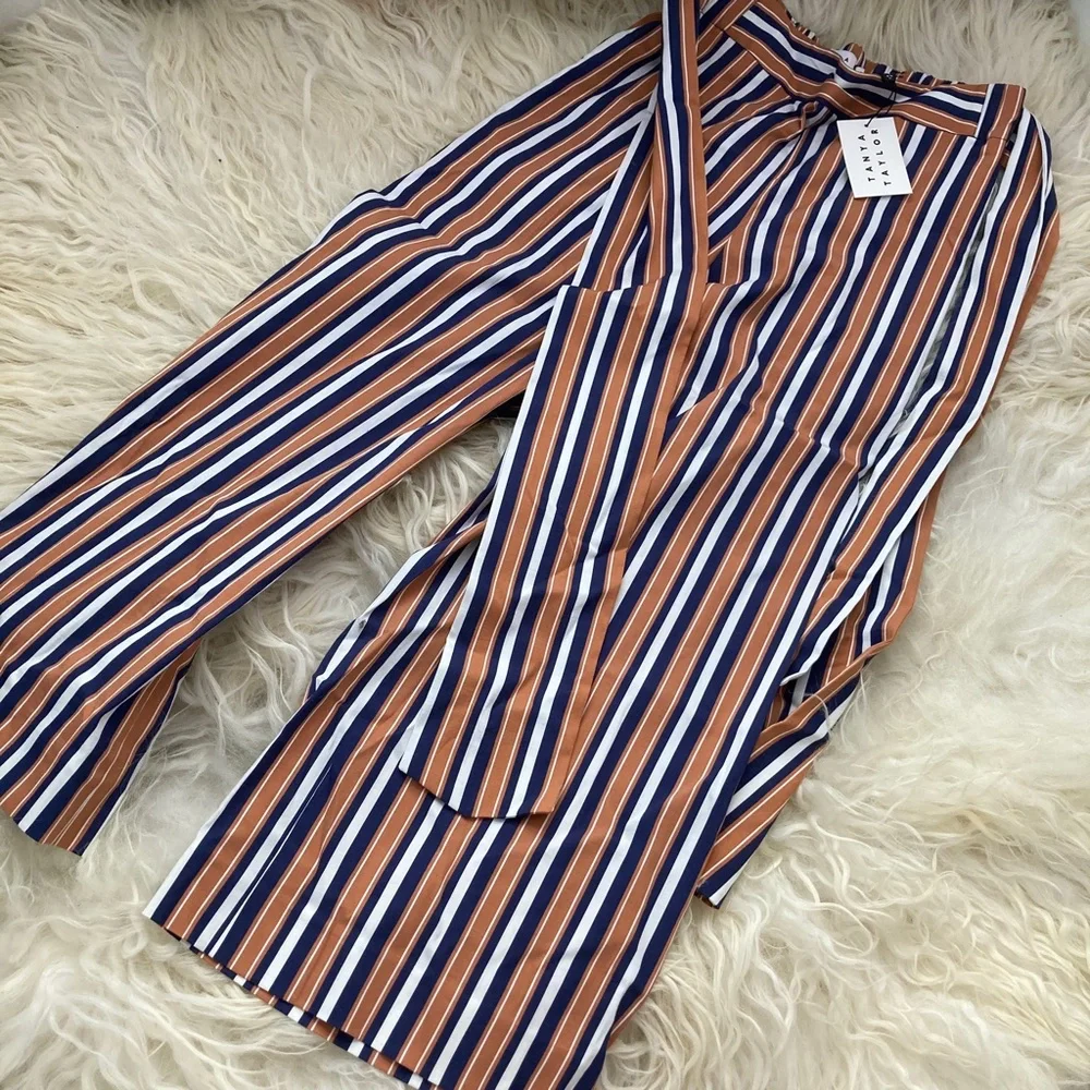 TANYA TAYLOR Striped Wide Leg Pants - Picture 4 of 14
